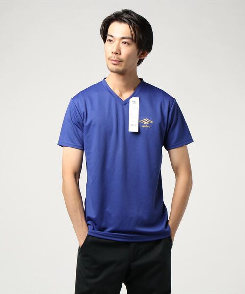 UMBRO(アンブロ)の「【umbro(アンブロ)】DRYメッシュ VネックTシャツ(Tシャツ/カットソー・メンズ・ブラック/ネイビー/ブルー/アクア/ロイヤルブルー/ホワイト・MEDIUM/LARGE/X-LARGE)」の8枚目の写真