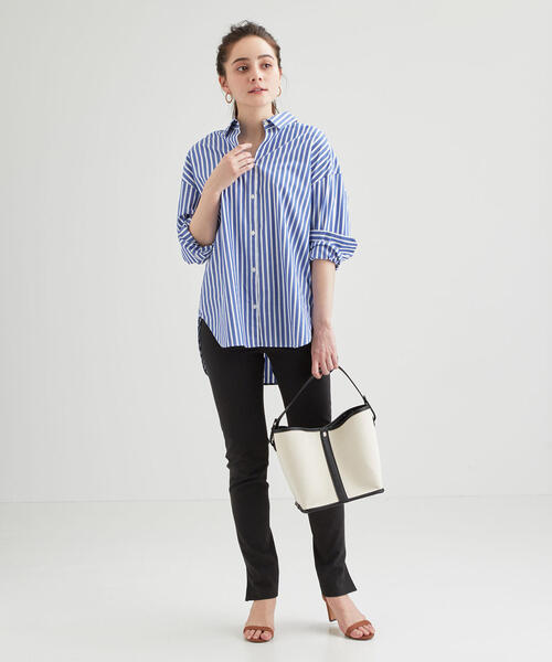 green label relaxing(グリーンレーベルリラクシング)の「FM CRPU ツイル シガレット パンツ ◆(その他パンツ・レディース・ブラック/ワインレッド/モカ・40/38/36)」の7枚目の写真