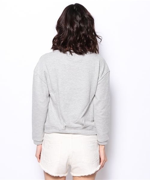 WEGO（ウィゴー）の「WEGO/SPORTSロゴプリントスウェット（スウェット・レディース・杢グレー/グリーン/ネイビー/マスタード・FREE）」の7枚目の写真