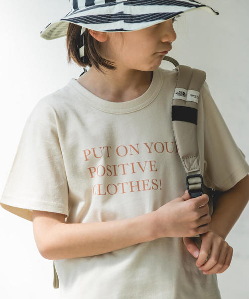 pairmanon(ペアマノン)の「プリント半袖ロゴTシャツ(Tシャツ/カットソー)」|ベージュ系その他