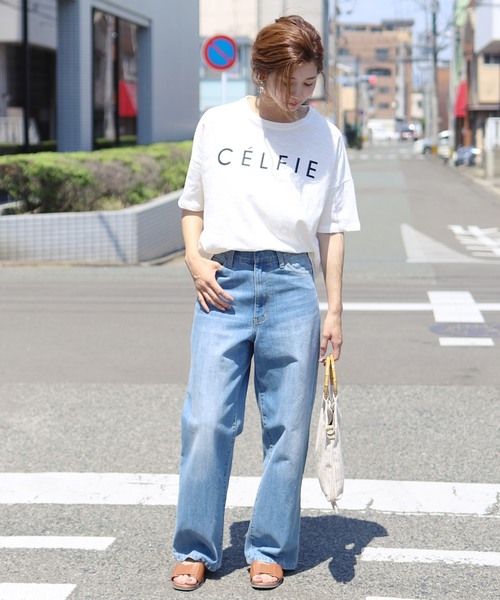 reca（レカ）の「半袖ロゴTシャツ "CELFIE"（Tシャツ/カットソー・レディース・ブラック/ダークグレー/ブルー系その他/ベージュ/ホワイト/ベージュ系その他/カーキ・FREE）」の15枚目の写真