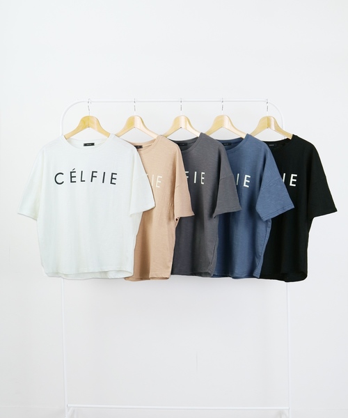 reca（レカ）の「半袖ロゴTシャツ "CELFIE"（Tシャツ/カットソー・レディース・ブラック/ダークグレー/ブルー系その他/ベージュ/ホワイト/ベージュ系その他/カーキ・FREE）」の21枚目の写真