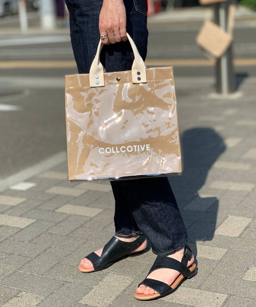 Port（ポート）の「【Port / ポート】PVC × ペーパー ハンドバッグ（ハンドバッグ・レディース・ホワイト/ブラック・FREE）」の2枚目の写真