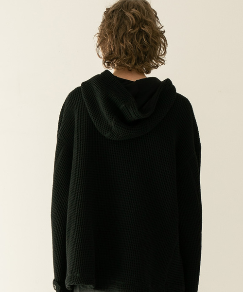 FACTOTUM（ファクトタム）の「タスマニアウールワッフル ミリタリーアノラック（パーカー・メンズ・ブラック/ブラウン・44/46）」の17枚目の写真