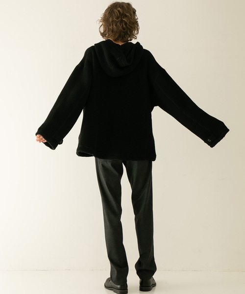 FACTOTUM（ファクトタム）の「タスマニアウールワッフル ミリタリーアノラック（パーカー・メンズ・ブラック/ブラウン・44/46）」の5枚目の写真