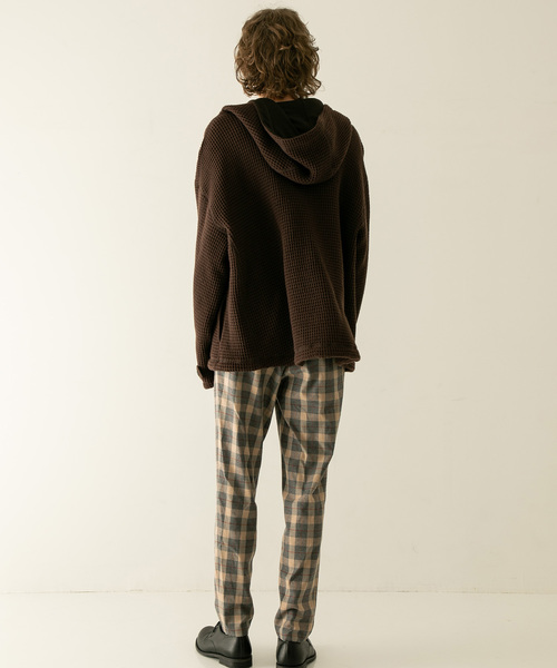 FACTOTUM（ファクトタム）の「タスマニアウールワッフル ミリタリーアノラック（パーカー・メンズ・ブラック/ブラウン・44/46）」の12枚目の写真