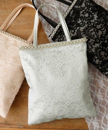 PourVous（プールヴー）の「レース サテンハンドバッグ お呼ばれ 結婚式 オケージョン 同窓会 （トートバッグ）」