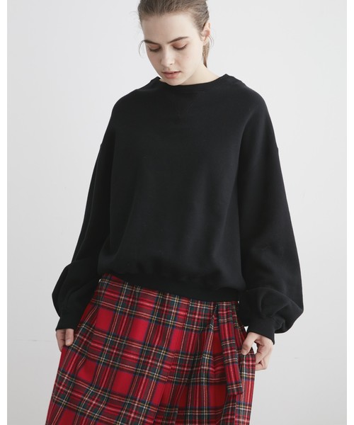 Traditional Weatherwear（トラディショナルウェザーウェア）の「PUFF SLEEVE SWEAT（スウェット・レディース・ブラック/サックスブルー/ブラウン・XS/S）」の2枚目の写真