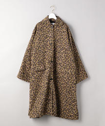 【Dah'lia】ダリア　レオパード　ノーカラーコート　ウール100% dahl'ia（ダリア）の「＜dahl'ia（ダリア）＞レオパード ビッグ