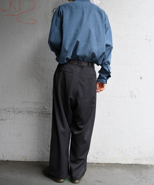 kutir（クティール）の「ピンタックステッチルーズシャツ（シャツ/ブラウス・メンズ・チャコールグレー/サックスブルー/キャメル・MEDIUM/LARGE）」の12枚目の写真