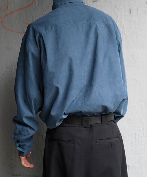 kutir（クティール）の「ピンタックステッチルーズシャツ（シャツ/ブラウス・メンズ・チャコールグレー/サックスブルー/キャメル・MEDIUM/LARGE）」の15枚目の写真