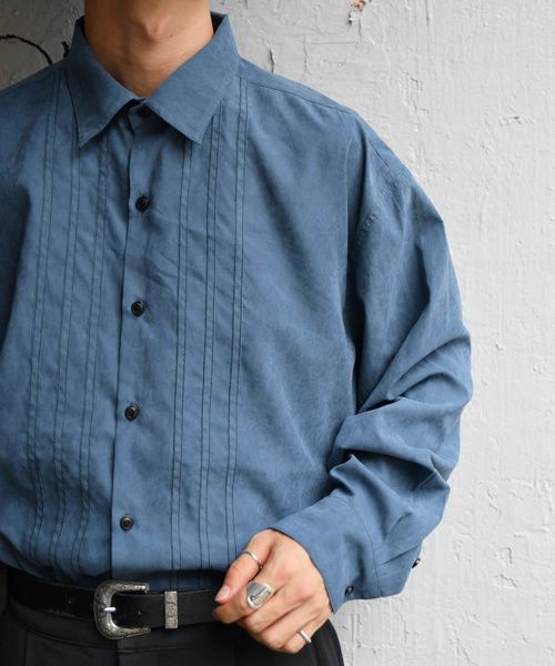 kutir（クティール）の「ピンタックステッチルーズシャツ（シャツ/ブラウス・メンズ・チャコールグレー/サックスブルー/キャメル・MEDIUM/LARGE）」の16枚目の写真