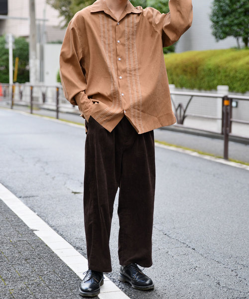 kutir（クティール）の「ピンタックステッチルーズシャツ（シャツ/ブラウス・メンズ・チャコールグレー/サックスブルー/キャメル・MEDIUM/LARGE）」の17枚目の写真