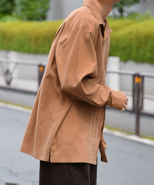 kutir（クティール）の「ピンタックステッチルーズシャツ（シャツ/ブラウス・メンズ・チャコールグレー/サックスブルー/キャメル・MEDIUM/LARGE）」の22枚目の写真