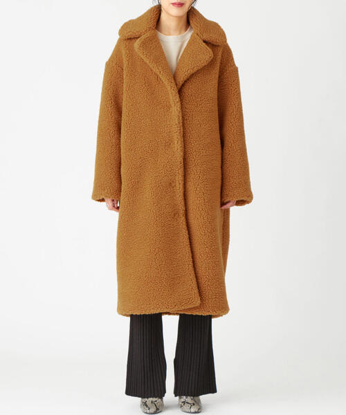 STAND（スタンド）の「STAND STUDIO（スタンド スタジオ）ドロップショルダー コート（その他アウター・レディース・ブラウン・36）」の4枚目の写真