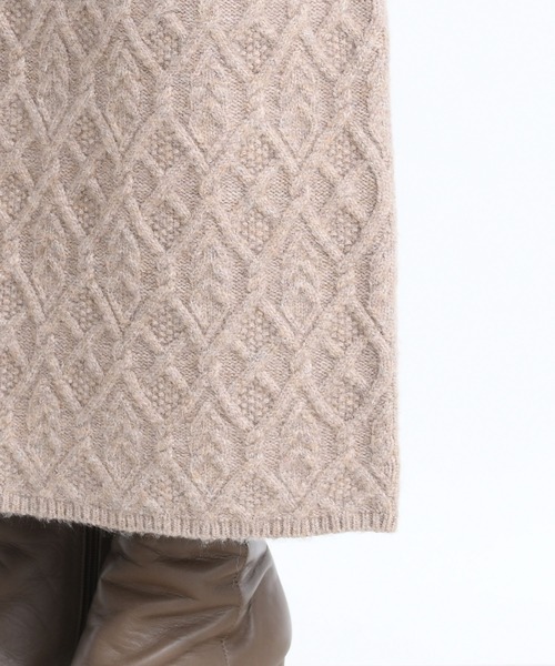 DouDou（ドゥドゥ）の「セットアップアラン柄切替スカート（スカート・レディース・ベージュ/オフホワイト・FREE）」の12枚目の写真