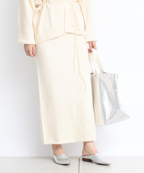 DouDou（ドゥドゥ）の「セットアップアラン柄切替スカート（スカート・レディース・ベージュ/オフホワイト・FREE）」の21枚目の写真