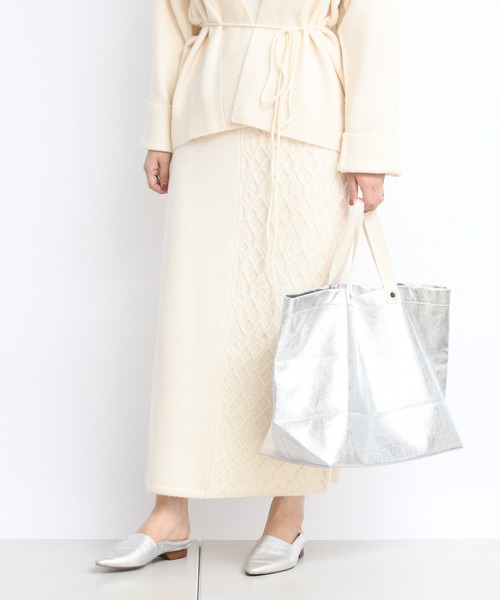 DouDou（ドゥドゥ）の「セットアップアラン柄切替スカート（スカート・レディース・ベージュ/オフホワイト・FREE）」の22枚目の写真