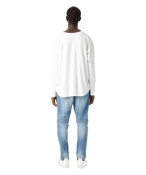 DAILY STANDARD by SANDINISTA（デイリースタンダードバイサンディニスタ）の「Cadet Easy Fit Round L-S Tee / イージフィット裾ラウンド長袖Tシャツ（Tシャツ/カットソー・メンズ・ホワイト/ブラック/ネイビー/ヘザーグレー/チャコールグレー・SMALL/MEDIUM/LARGE）」の16枚目の写真