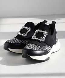 VIVIAN | ビジューバックルゴムスリッポンスニーカー(スニーカー)