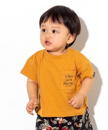 MAKE YOUR DAY | 【リンクコーデ】ポケットプリントビッグシルエットＴシャツ■80～140cm(Tシャツ/カットソー)