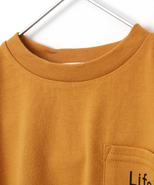 MAKE YOUR DAY（メイクユアデイ）の「【リンクコーデ】ポケットプリントビッグシルエットＴシャツ■80～140cm（Tシャツ/カットソー・キッズ・キャメル/ブラック/レッド・80/120/110/100/140/130/90）」の9枚目の写真