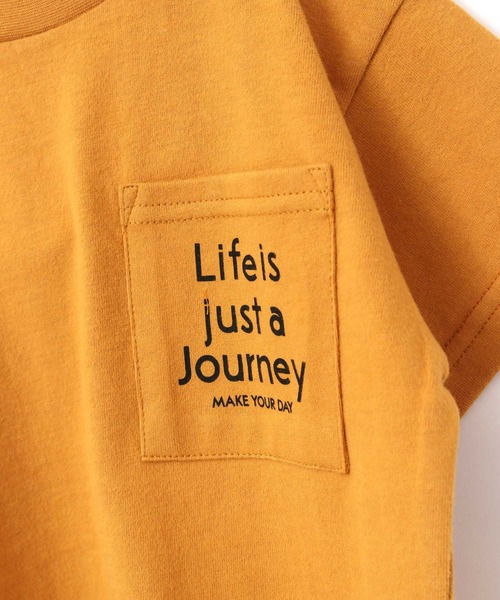 MAKE YOUR DAY（メイクユアデイ）の「【リンクコーデ】ポケットプリントビッグシルエットＴシャツ■80～140cm（Tシャツ/カットソー・キッズ・キャメル/ブラック/レッド・80/120/110/100/140/130/90）」の10枚目の写真