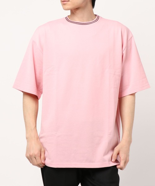 B.I.D.(ビーアイディー)の「鹿の子ライン入り刺繍クルーTシャツ(Tシャツ/カットソー・メンズ・ホワイト/チャコールグレー/ブラック/ネイビー/カーキ/ワイン/ピンク/サックスブルー・MEDIUM/LARGE/X-LARGE)」の13枚目の写真
