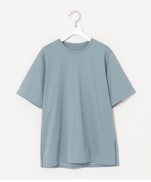 STUDIOUS（ステュディオス）の「【STUDIOUS】プレミアムシルクコットンハーフスリーブTシャツ（Tシャツ/カットソー・レディース・ホワイト/ブラック/ブラウン/ブルー/ピンク/サックスブルー・FREE）」の4枚目の写真