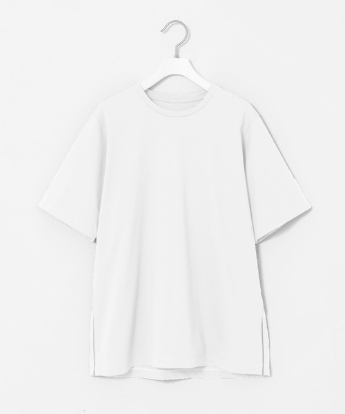STUDIOUS（ステュディオス）の「【STUDIOUS】プレミアムシルクコットンハーフスリーブTシャツ（Tシャツ/カットソー・レディース・ホワイト/ブラック/ブラウン/ブルー/ピンク/サックスブルー・FREE）」の20枚目の写真