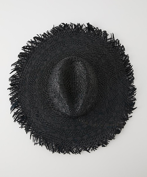 AZUL by moussy(アズールバイマウジー)の「WIDE BRIM FRINGE HAT/ワイドブリムフリンジハット(ハット・レディース・ブラウン/ブラック/ベージュ・FREE)」の6枚目の写真