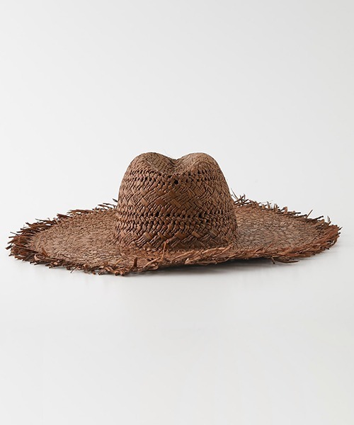 AZUL by moussy(アズールバイマウジー)の「WIDE BRIM FRINGE HAT/ワイドブリムフリンジハット(ハット・レディース・ブラウン/ブラック/ベージュ・FREE)」の10枚目の写真