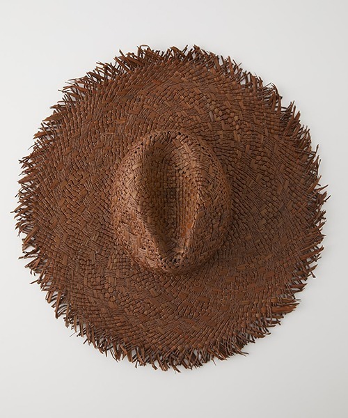 AZUL by moussy(アズールバイマウジー)の「WIDE BRIM FRINGE HAT/ワイドブリムフリンジハット(ハット・レディース・ブラウン/ブラック/ベージュ・FREE)」の11枚目の写真