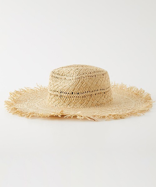 AZUL by moussy(アズールバイマウジー)の「WIDE BRIM FRINGE HAT/ワイドブリムフリンジハット(ハット・レディース・ブラウン/ブラック/ベージュ・FREE)」の14枚目の写真