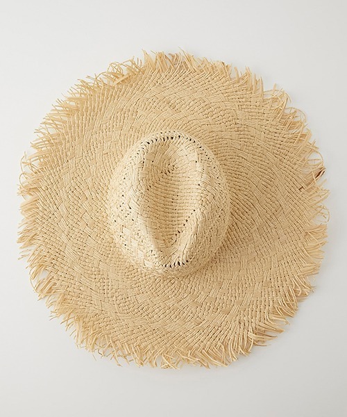 AZUL by moussy(アズールバイマウジー)の「WIDE BRIM FRINGE HAT/ワイドブリムフリンジハット(ハット・レディース・ブラウン/ブラック/ベージュ・FREE)」の16枚目の写真