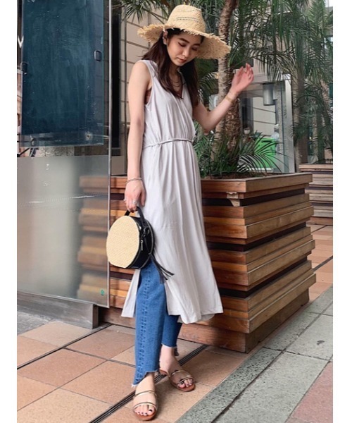 AZUL by moussy(アズールバイマウジー)の「WIDE BRIM FRINGE HAT/ワイドブリムフリンジハット(ハット・レディース・ブラウン/ブラック/ベージュ・FREE)」の21枚目の写真