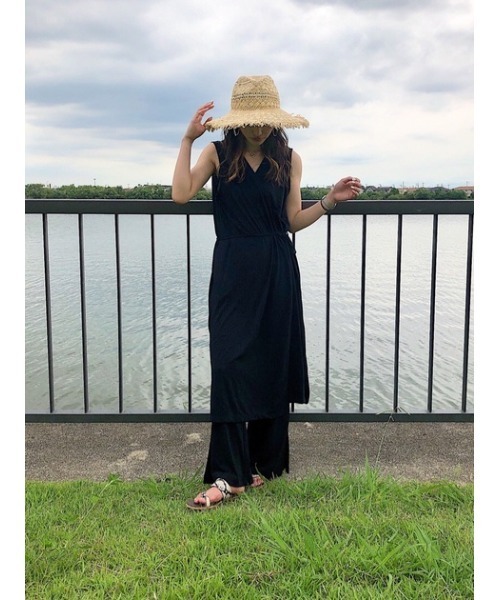 AZUL by moussy(アズールバイマウジー)の「WIDE BRIM FRINGE HAT/ワイドブリムフリンジハット(ハット・レディース・ブラウン/ブラック/ベージュ・FREE)」の20枚目の写真