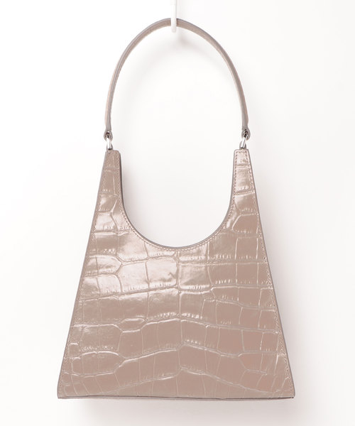 STAUD(スタウド)の「STAUD / クロコエンボスレザーショルダーバッグ(ショルダーバッグ・レディース・ライトグレー・FREE)」の2枚目の写真