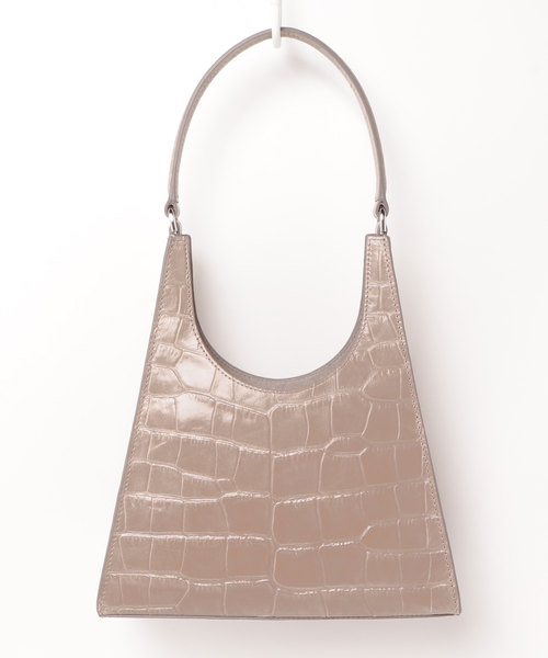 STAUD(スタウド)の「STAUD / クロコエンボスレザーショルダーバッグ(ショルダーバッグ・レディース・ライトグレー・FREE)」の7枚目の写真