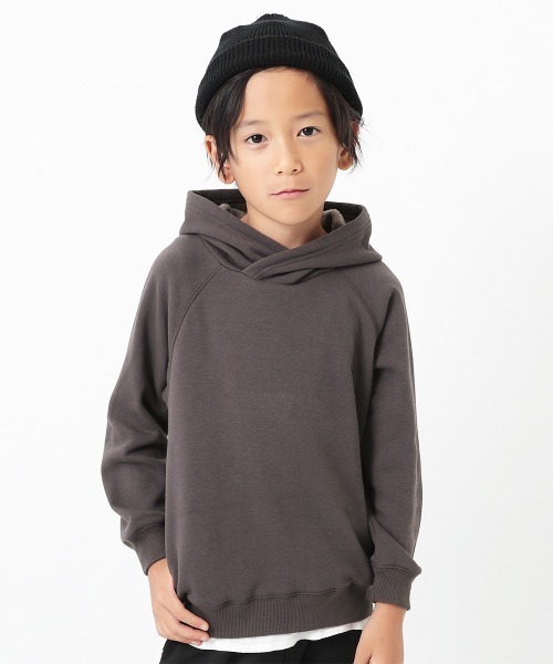 devirock(デビロック)の「裏シャギープルパーカー(パーカー・キッズ・ブラック/ピンク系その他/ライトブラウン/パープル系その他/グリーン系その他/ダークオリーブ/モカ・120cm/110cm/90cm/140cm/130cm/80cm/150cm/100cm/160cm)」の1枚目の写真