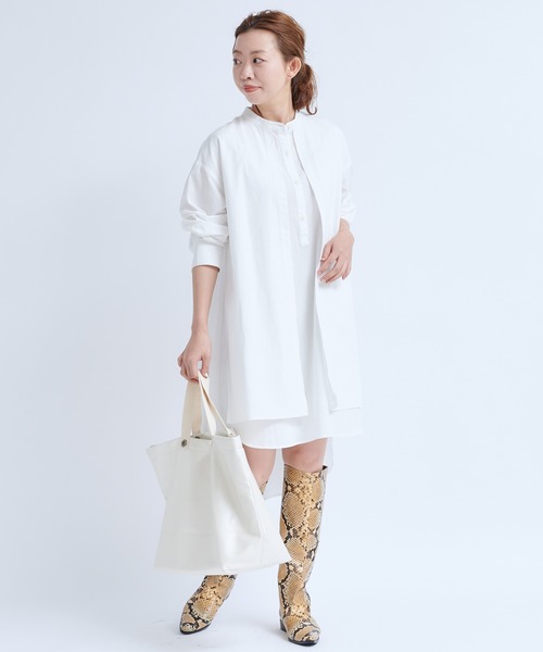 DouDou(ドゥドゥ)の「フロントヨークシャツ(シャツ/ブラウス・レディース・ブラック/オフホワイト/マスタード・FREE)」の9枚目の写真