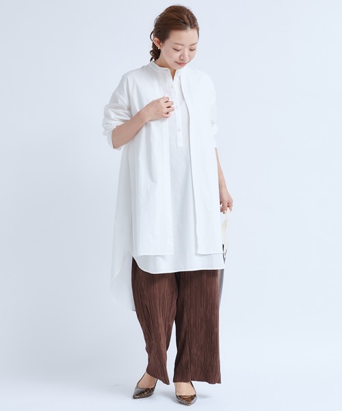 DouDou(ドゥドゥ)の「フロントヨークシャツ(シャツ/ブラウス・レディース・ブラック/オフホワイト/マスタード・FREE)」の19枚目の写真