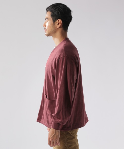 BAYFLOW（ベイフロー）の「ワンマイルカットカーディガン L/S（カーディガン/ボレロ・メンズ・ネイビー/ボルドー・MEDIUM/LARGE）」の6枚目の写真