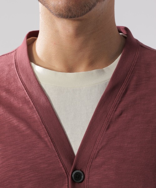 BAYFLOW（ベイフロー）の「ワンマイルカットカーディガン L/S（カーディガン/ボレロ・メンズ・ネイビー/ボルドー・MEDIUM/LARGE）」の8枚目の写真