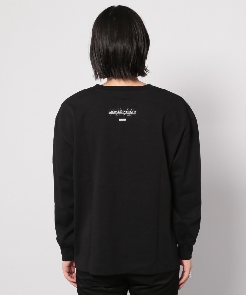 PAGEBOY（ページボーイ）の「ジャクソンポロックロンT /プリントロンT（Tシャツ/カットソー・レディース・オフホワイト/ブラック・FREE）」の7枚目の写真