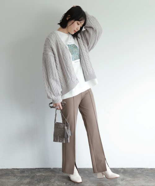 PAGEBOY（ページボーイ）の「ジャクソンポロックロンT /プリントロンT（Tシャツ/カットソー・レディース・オフホワイト/ブラック・FREE）」の17枚目の写真