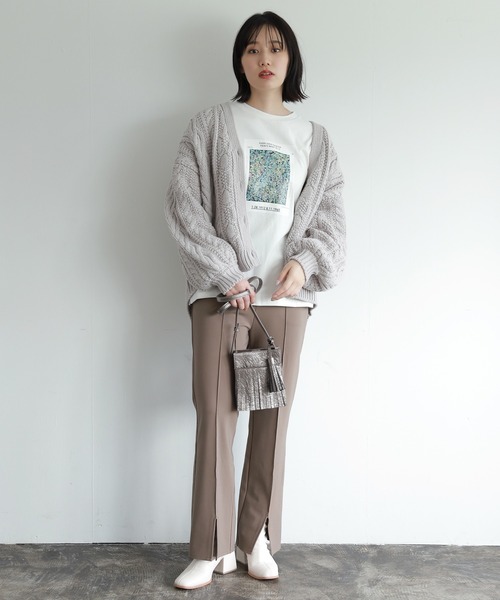 PAGEBOY（ページボーイ）の「ジャクソンポロックロンT /プリントロンT（Tシャツ/カットソー・レディース・オフホワイト/ブラック・FREE）」の18枚目の写真