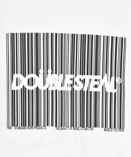 DOUBLE STEAL（ダブルスティール）の「Barcode BOX ヘビーウェイト長袖Tシャツ（Tシャツ/カットソー・メンズ・ブラック/ホワイト・LARGE/MEDIUM/X-LARGE/XX-LARGE）」の6枚目の写真