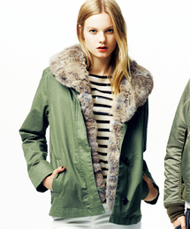 green label relaxing | GC C/PU ファー ショート モッズコート ◆(モッズコート)