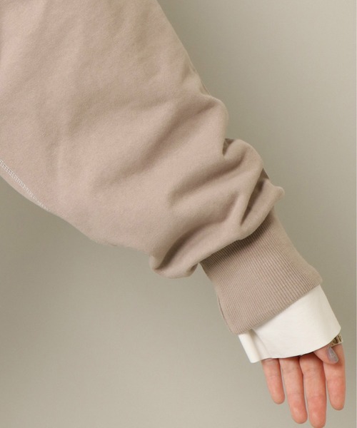 notch.（ノッチ）の「配色ステッチショートプルオーバー（Tシャツ/カットソー・レディース・チャコールグレー/ベージュ・M）」の8枚目の写真